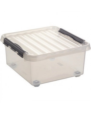 Sunware Aufbewahrungsbox Q-line H6162902 18l 40x40x20cm Rollen tr