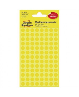 Avery Zweckform Markierungspunkt 3013 8mm gelb 416 St./Pack.