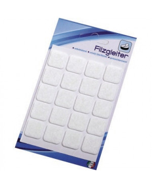 Möbelfilzgleiter 40QS 2,5cm weiss 20 St./Pack.