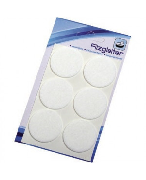 Möbelfilzgleiter 40RL 4cm weiss 6 St./Pack.