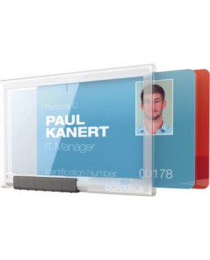 DURABLE Kartenhalter PUSHBOX DUO 892119 10 St./Pack.