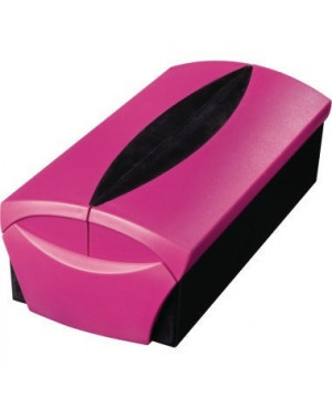 HAN Visitenkartenbox VIP 2000-96 f. 500Karten schwarz/pink +Register