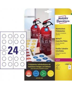 Avery Zweckform Plakette L7802-10 abziehsicher 30mm 240 St./Pack.