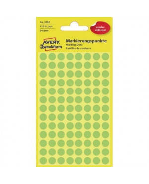 Avery Zweckform Markierungspunkt 3592 8mm grün 416 St./Pack.