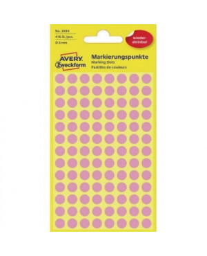 Avery Zweckform Markierungspunkt 3594 8mm pink 416 St./Pack.