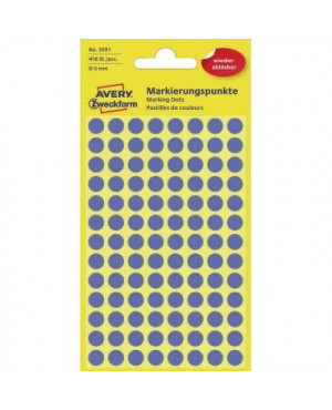 Avery Zweckform Markierungspunkt 3591 8mm blau 416 St./Pack.