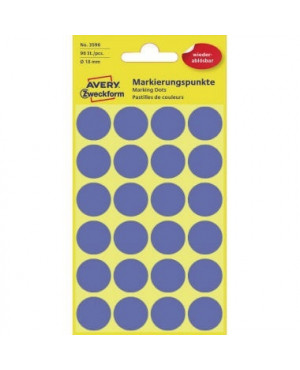 Avery Zweckform Markierungspunkt 3596 18mm blau 96 St./Pack.