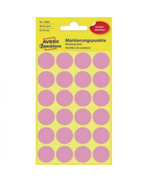 Avery Zweckform Markierungspunkt 3599 18mm pink 96 St./Pack.