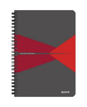Leitz Collegeblock Office 44990025 DIN A5 PP lin. rot