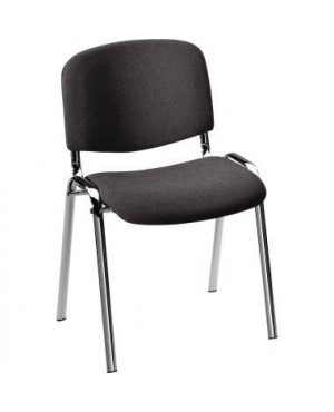 Besucherstuhl Gestell verchromt Bezug anthrazit