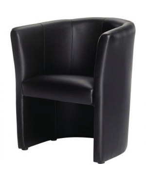 Sessel Echtleder 690x770x630mm schwarz