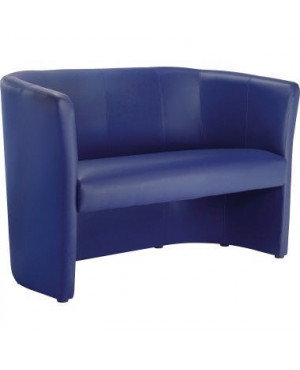 Sofa Kunstleder 1.275x765x615mm dunklelblau