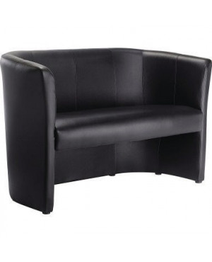 Sofa Echtleder 1.275x765x615mm schwarz