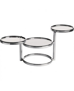 Beistelltisch 3fach schwenkbar Sicherheitsglas ESG