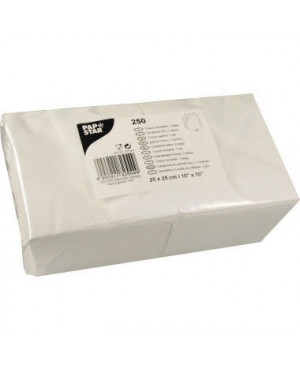 PAPSTAR Serviette 82554 25x25cm 1/4 Falz 2lagig weiß 250 St./Pack.