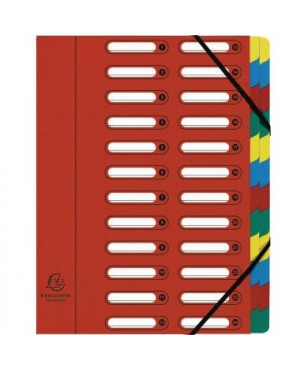 Exacompta Ordnungsmappe Harmonika 55245E DIN A4 24Fächer rot
