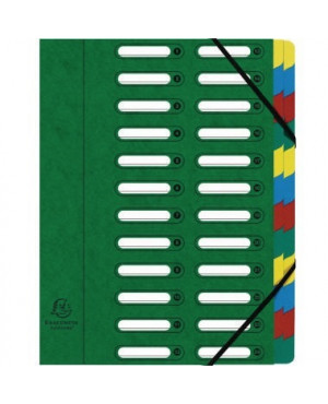 Exacompta Ordnungsmappe Harmonika 55243E DIN A4 24Fächer grün