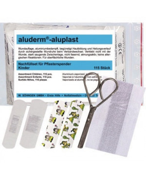aluderm Nachfüllset Kinder 1009924 115 St./Pack. +Schere