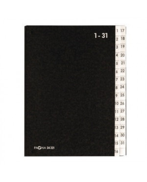 PAGNA Pultordner 24321-04 DIN A4 1-31 32Fächer Hartpappe sw
