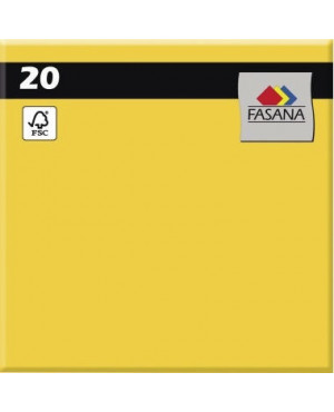 FASANA Serviette 209428 33x33cm 3lagig sonnengelb 20 St./Pack.