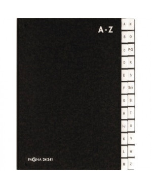 PAGNA Pultordner 24241-04 DIN A4 A-Z 24Fächer Hartpappe sw