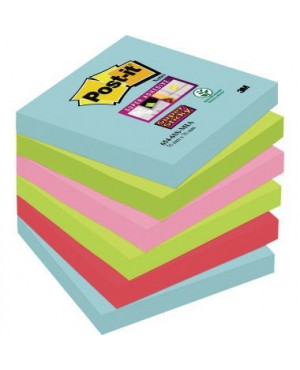 Post-it Haftnotiz Super Sticky Miami 6546SMI 76x76 mm 6 St./Pack.