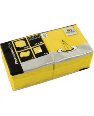 FASANA Serviette 217672 24x24cm 3lagig sonnengelb 250 St./Pack.