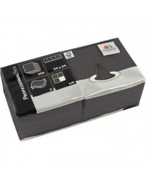 FASANA Serviette 219470 24x24cm 3lagig anthrazit 250 St./Pack.