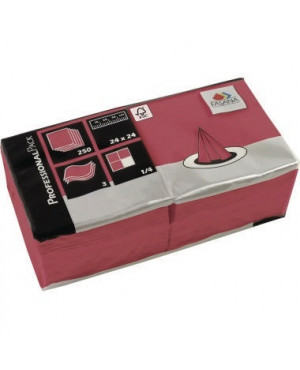FASANA Serviette 217675 24x24cm 3lagig bordeaux 250 St./Pack.