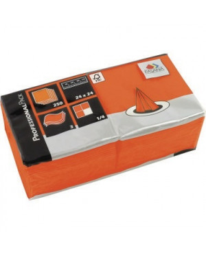 FASANA Serviette 217673 24x24cm 3lagig orange 250 St./Pack.