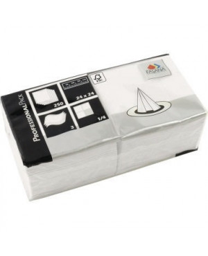FASANA Serviette 217669 24x24cm 3lagig weiß 250 St./Pack.