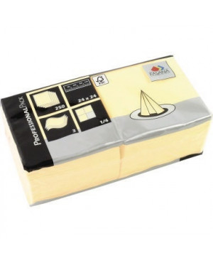 FASANA Serviette 217671 24x24cm 3lagig creme 250 St./Pack.