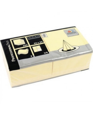 FASANA Serviette 217739 33x33cm 3lagig creme 250 St./Pack.