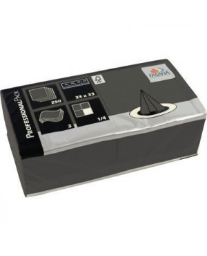 FASANA Serviette 219480 33x33cm 3lagig anthrazit 250 St./Pack.