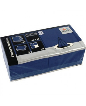 FASANA Serviette 217735 33x33cm 3lagig royalblau 250 St./Pack.