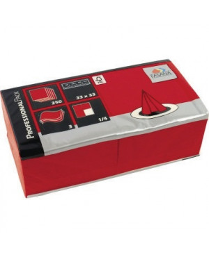 FASANA Serviette 19588 33x33cm 3lagig jalapeno red 250 St./Pack.