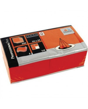 FASANA Serviette 217741 33x33cm 3lagig orange 250 St./Pack.