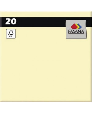 FASANA Serviette 209425 33x33cm 3lagig creme 20 St./Pack.