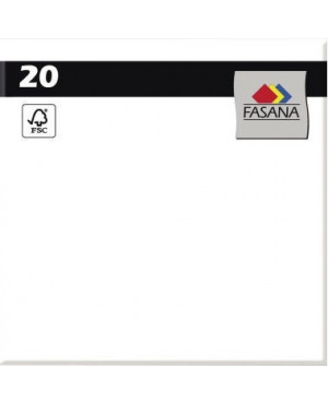 FASANA Serviette 209436 33x33cm 3lagig weiß 20 St./Pack.