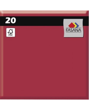 FASANA Serviette 209427 33x33cm 3lagig bordeaux 20 St./Pack.