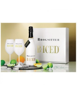 Sekt B-ICED und 2Gläser