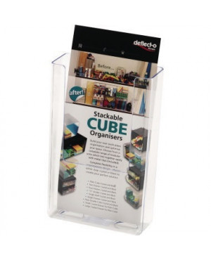 Deflecto Prospekhalter 76001 DIN A4 1/3 freistehend /Wandmontage