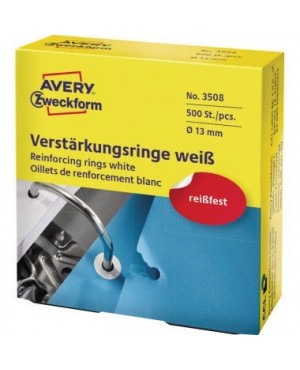 Avery Zweckform Lochverstärkungs- ring 3508 weiß 500 St./Pack.