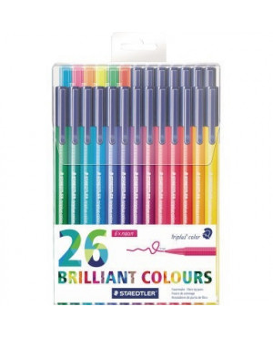 STAEDTLER Fasermaler triplus color 323 TB26 sortiert 26 St./Pack.