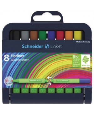 Schneider Fineliner Link-It 191298 0,4mm sortiert 8 St./Pack.