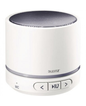 Leitz Lautsprecher WOW 63581001 Bluetooth Mikrofon weiß/grau