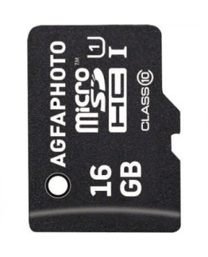 AgfaPhoto Speicherkarte MicroSDHC 10580 Class 10 UHS-1 16GB +Adapter