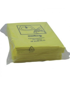 Feuchtwischtuch Piktogramm BAD 35x40cm gelb 10 St./Pack.