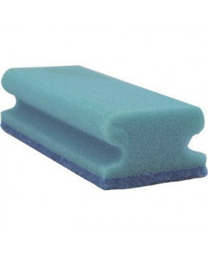 Badputzschwamm 15x7x4,5cm Griffleiste blau