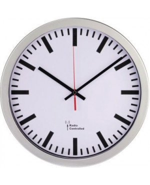 Hama Funkwanduhr Bahnhof 00136244 silber